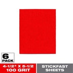 Diablo DCS045100S06G 5-1/2 in. L X 4-1/2 in. W 100 Grit Aluminum Oxide 1/4 Sheet Sandpaper 6 pk