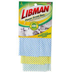 Libman - 337 - Power Scrub Dots Delicate, Light Duty Scrubbing Cloths for Kitchen 19.75 In. L 3 Pack