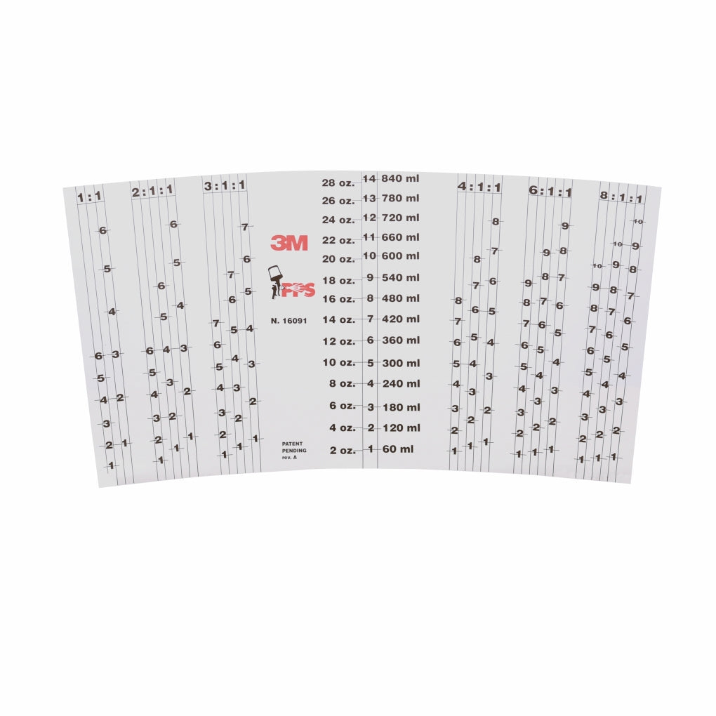3M 16091 PPS Mix Ratio Inserts, Large 28oz, 10 per pack, 10 packs per box 60980045102