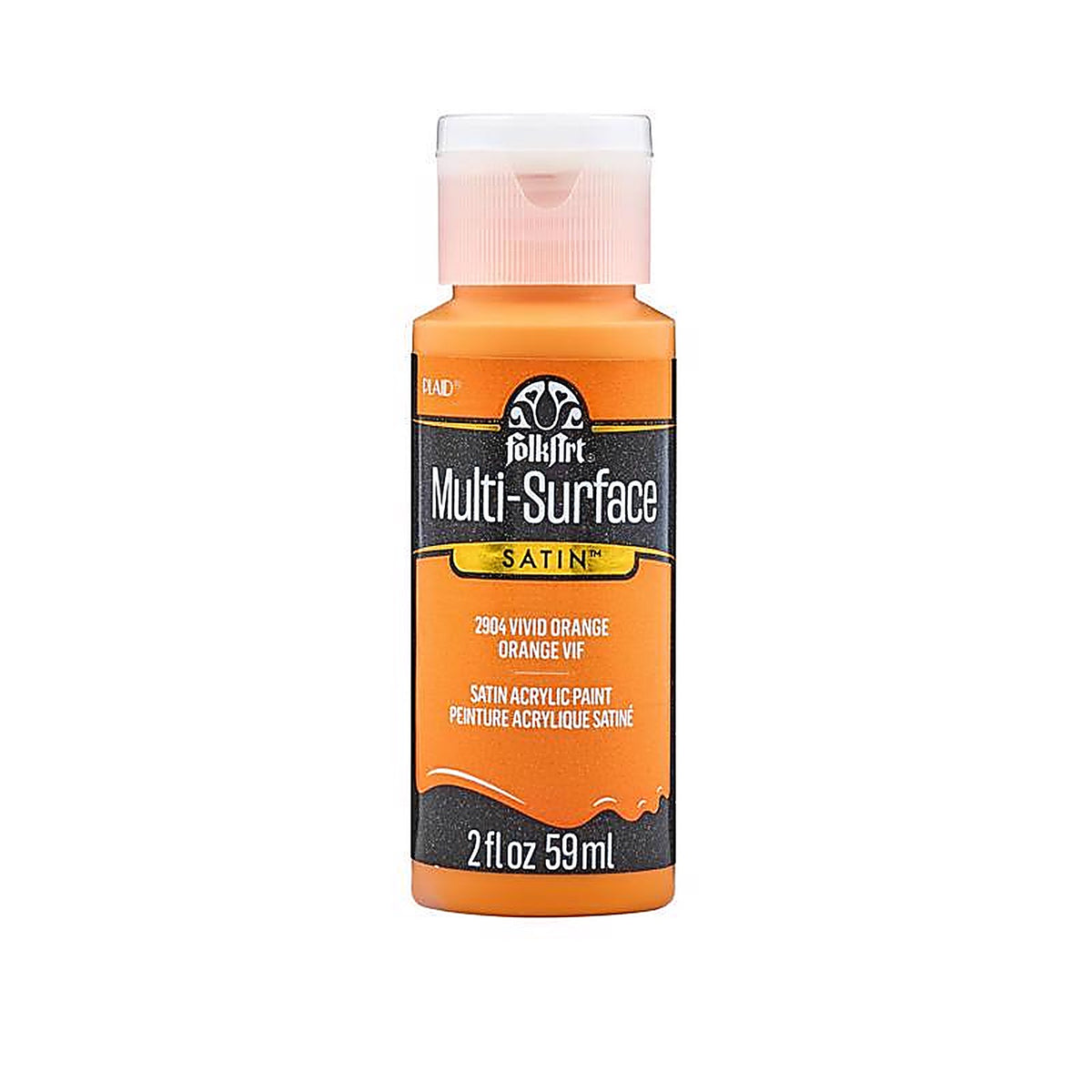 Plaid 2904 FolkArt Matte Vivid Orange Hobby Paint 2 oz.