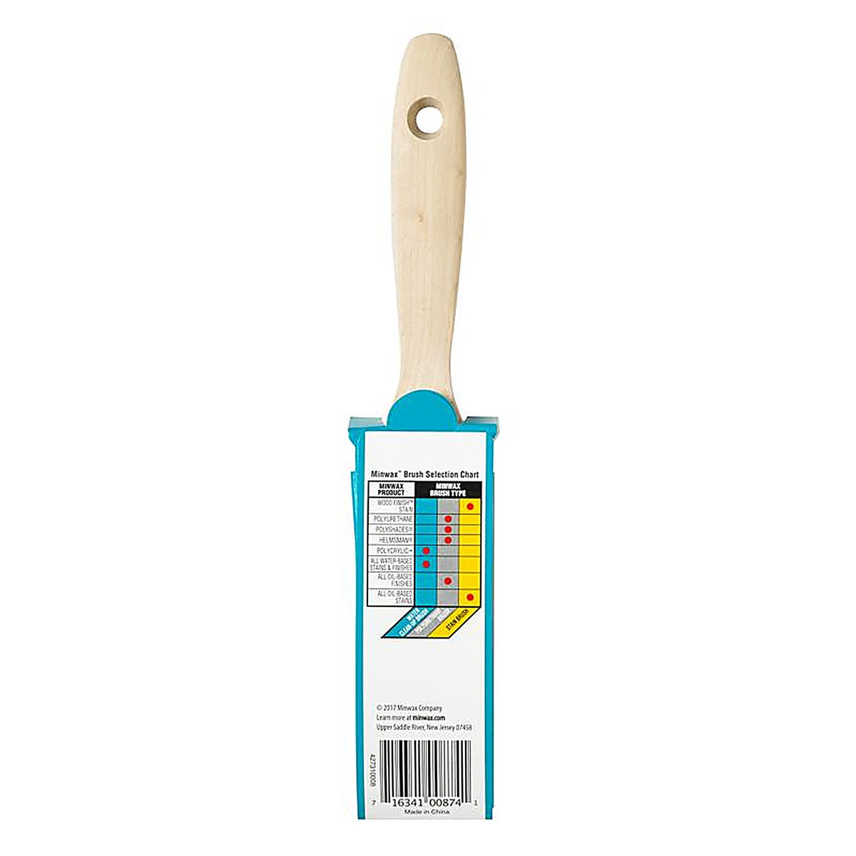Minwax 427310150 Polycrylic 1-1/2 in. Flat Paint Brush