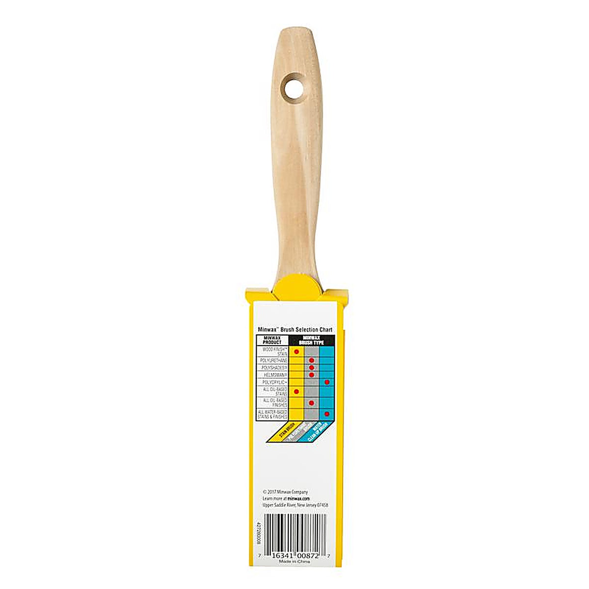Minwax 427280150 Wood Finish 1-1/2 in. Flat Stain Brush