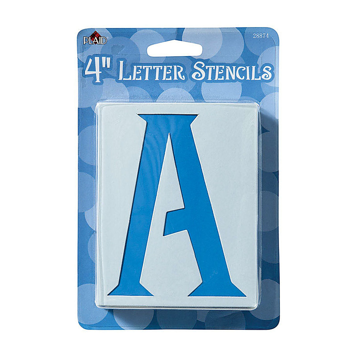 Plaid 28874 4 in. Card Stock Letters Stencil 48/Pack