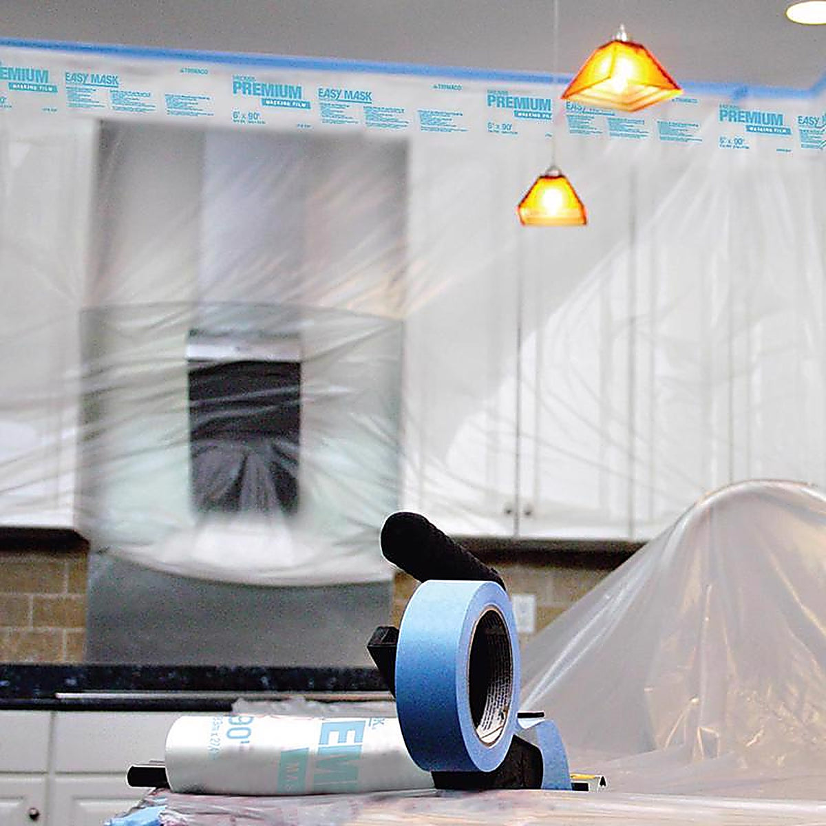 Easy Mask - 49990 - Premium Masking Film 0.5 Mil X 99 In. W X 90 Ft. L Plastic/Vinyl Clear 1 Pack