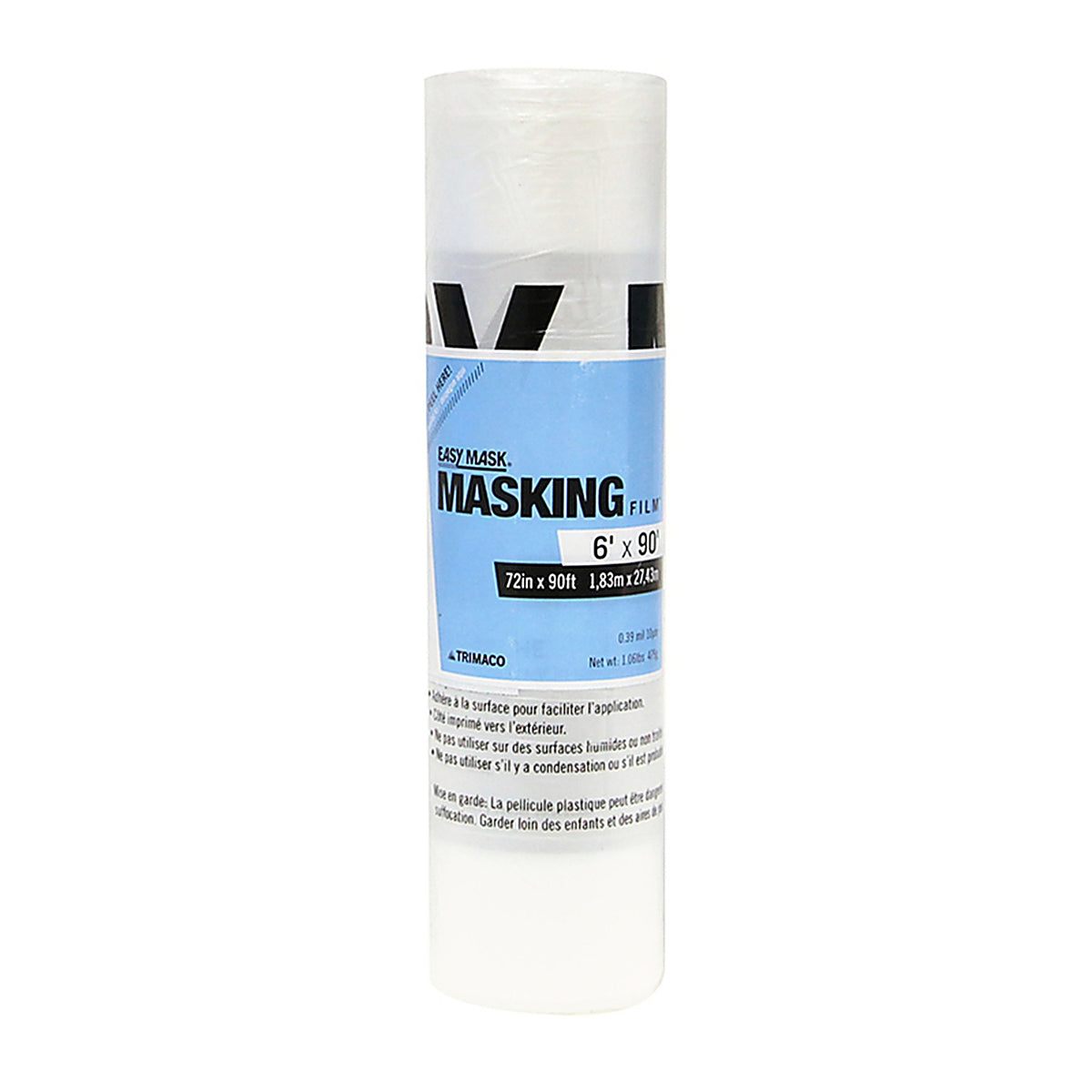 Easy Mask - 67290 - Masking Film 0.4 Mil X 72 In. W X 90 Ft. L Plastic/Vinyl Clear 1 Pack