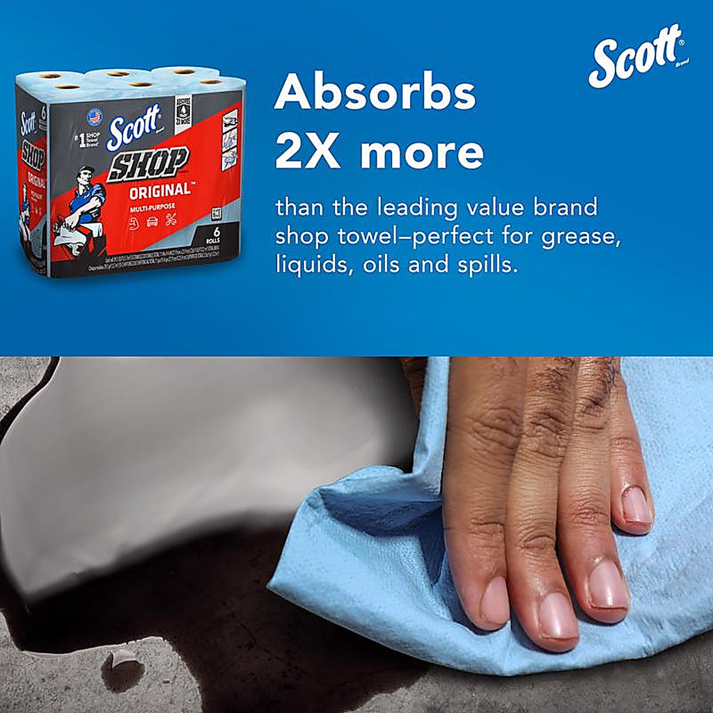 Scott 75180 Shop Towel 55 sheet 1 ply 6 pk