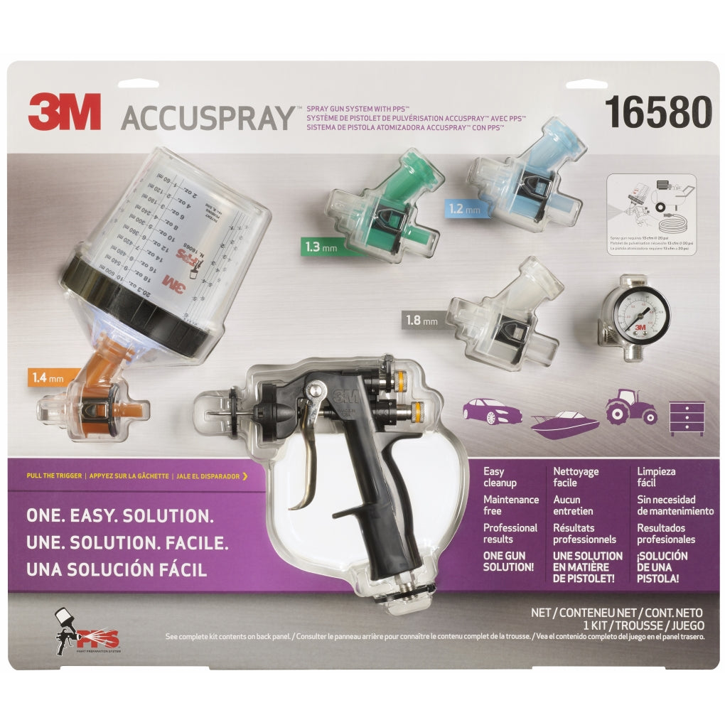 3M 16580 Accuspray ONE Spray Gun System with Standard PPS, 16580 60455086797