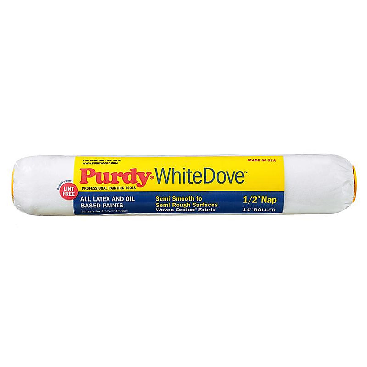 Purdy 14A670143 White Dove Dralon 14 in. W X 1/2 in. S Regular Paint Roller Cover 1 pk