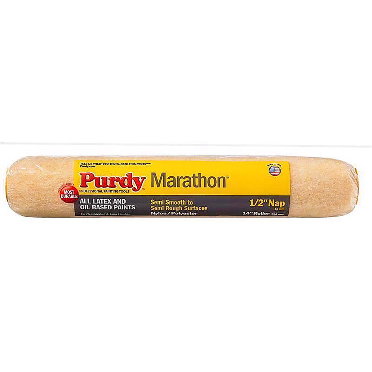 Purdy 14A602143 Marathon Nylon/Polyester 14 in. W X 1/2 in. S Regular Paint Roller Cover 1 pk
