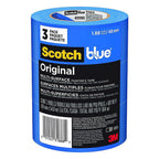 3M 2090-48EP3 Scotch Blue 1.88in. W x 60yd. L Blue Medium Strength Painters Tape 3/Pack