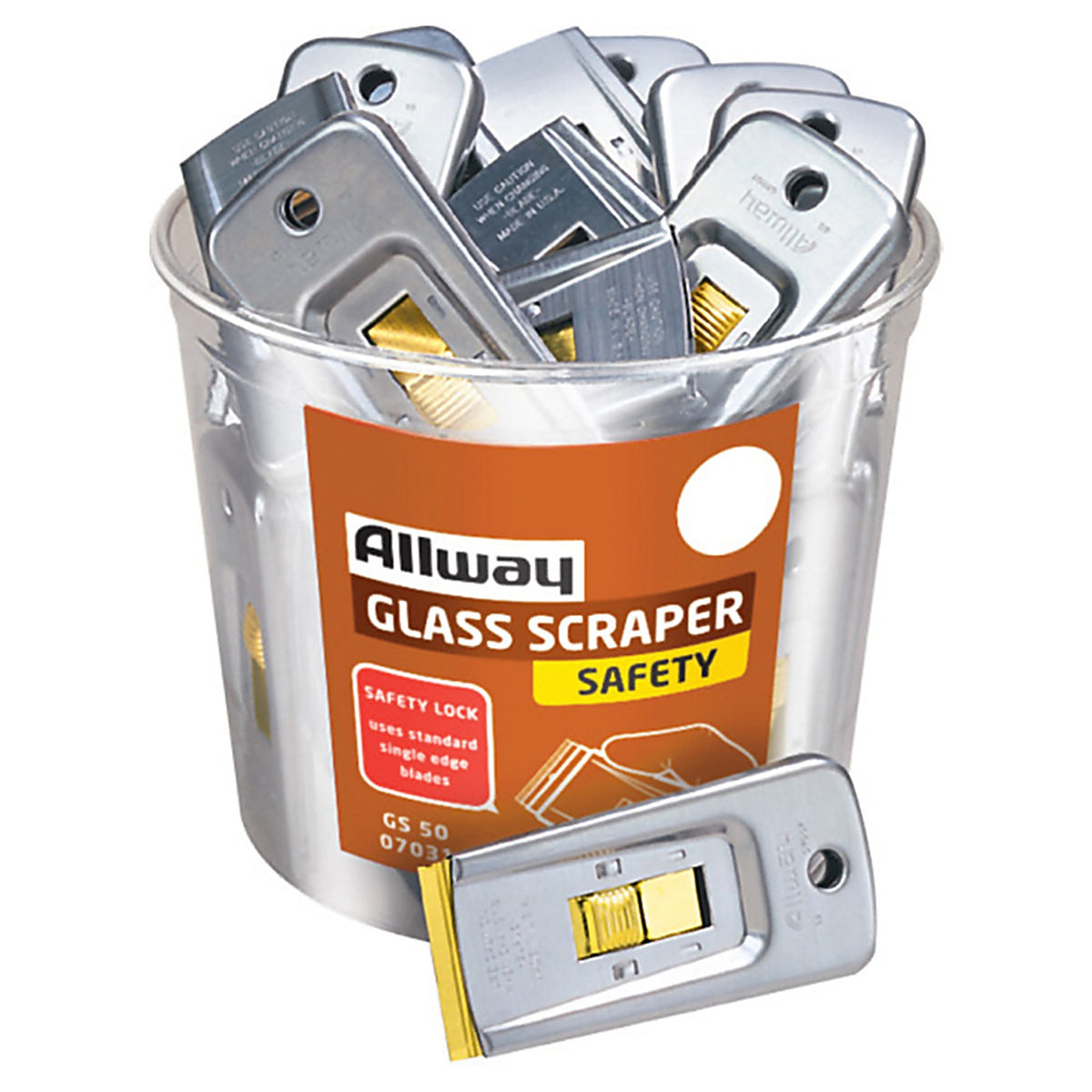Allway - GS50 - Steel Retractable Glass Scraper