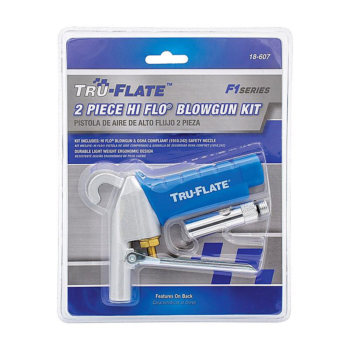 Tru-Flate 18-607 Aluminum Air Blow Gun 1/4 in. FNPT