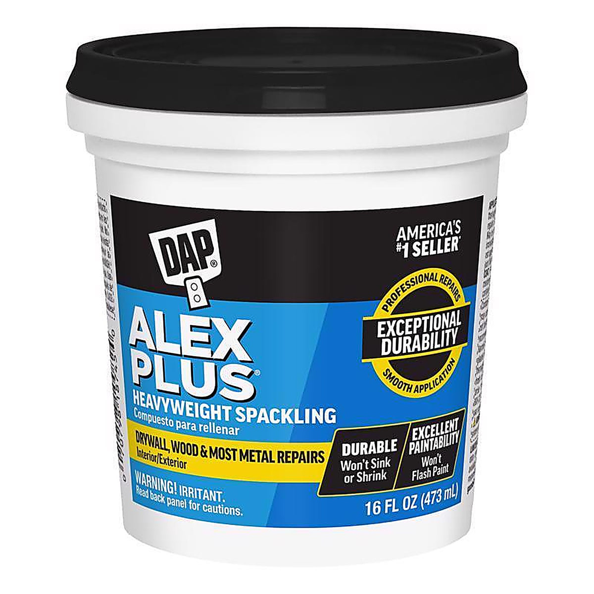 DAP 7079818745 Alex Plus Ready to Use White Spackling Compound 1 pt