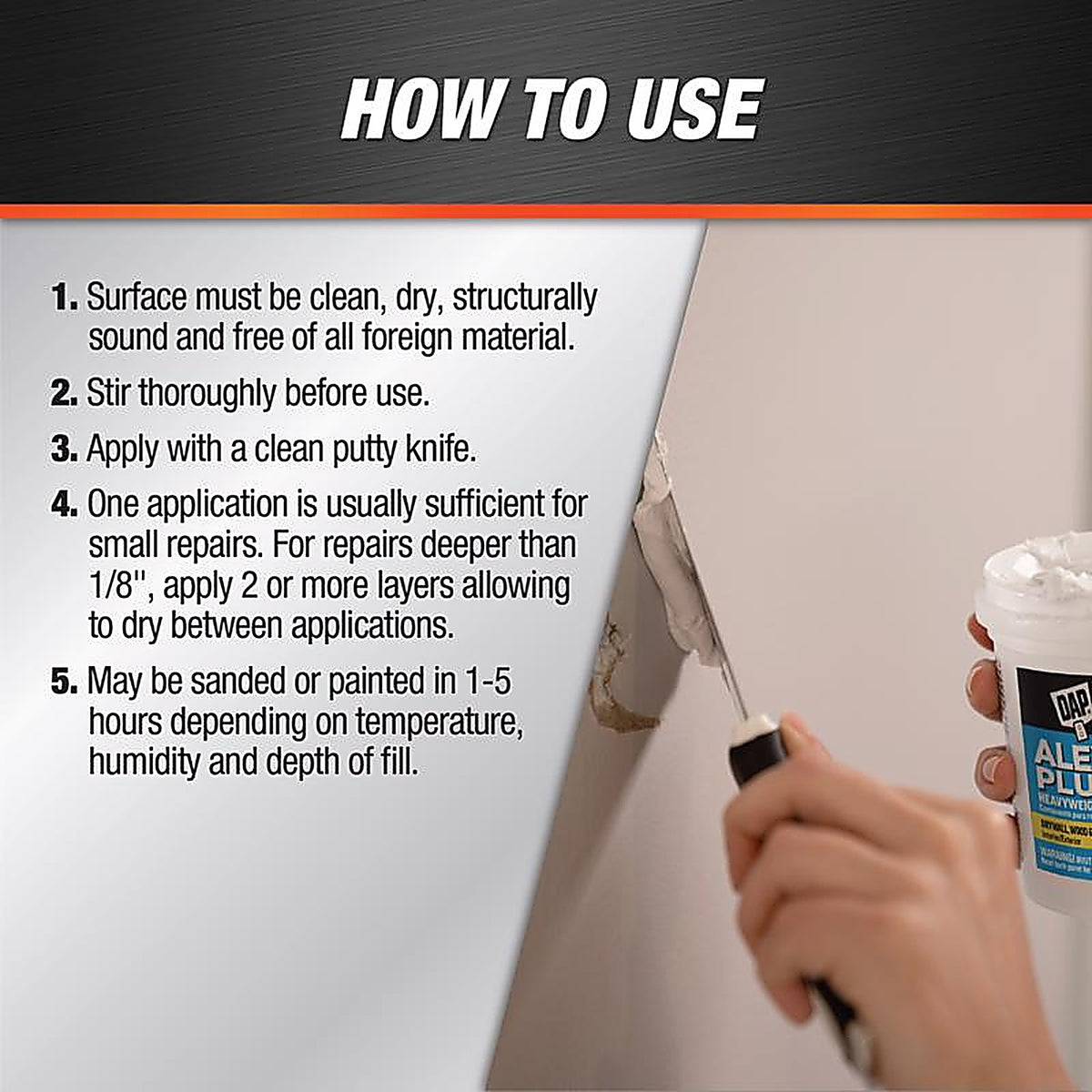 DAP 7079818745 Alex Plus Ready to Use White Spackling Compound 1 pt