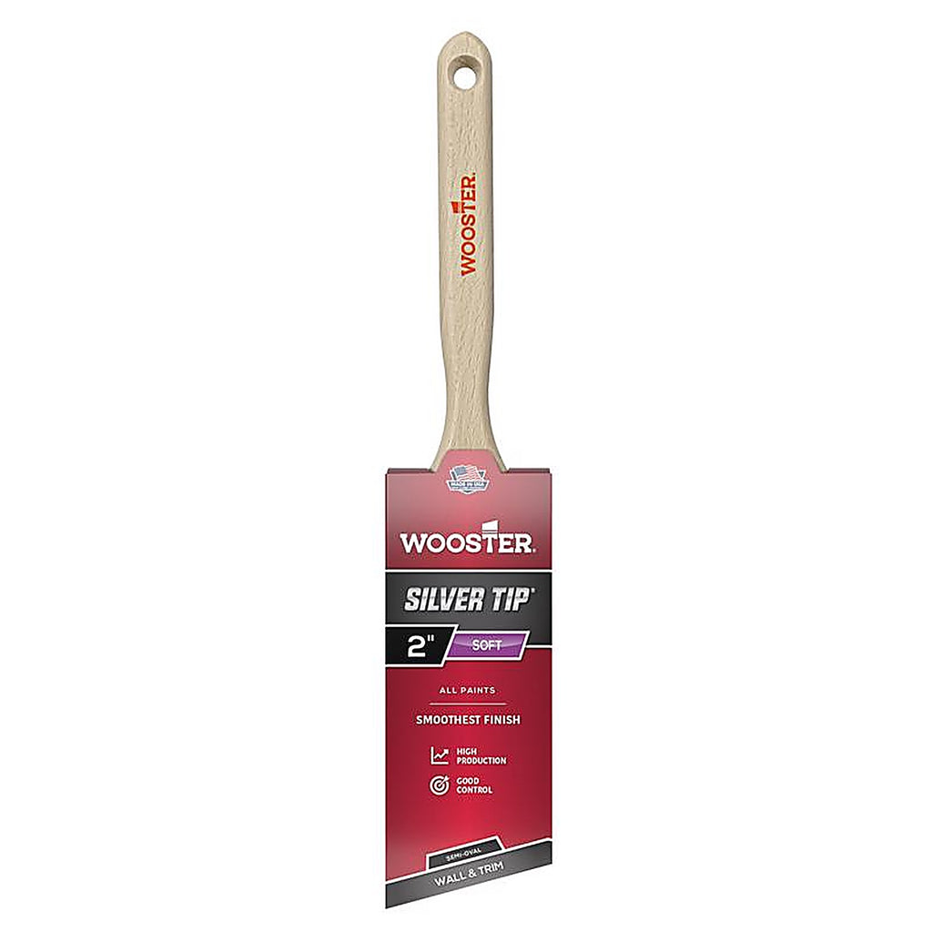 Wooster - 5228-2 - Silver Tip 2 In. Soft Semi-Oval Angle Paint Brush