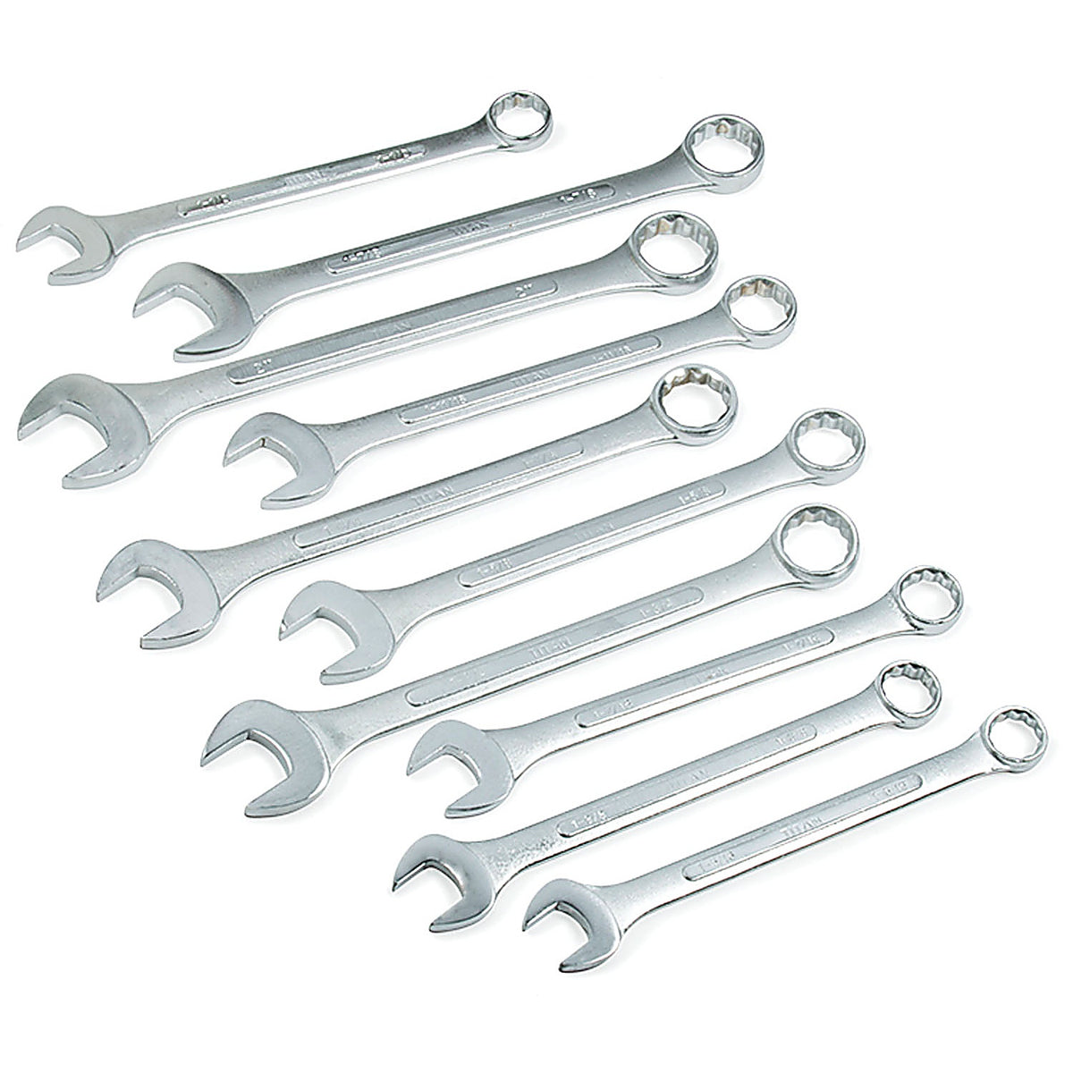 Titan 17288 10pc Jumbo SAE Combination Wrench Set