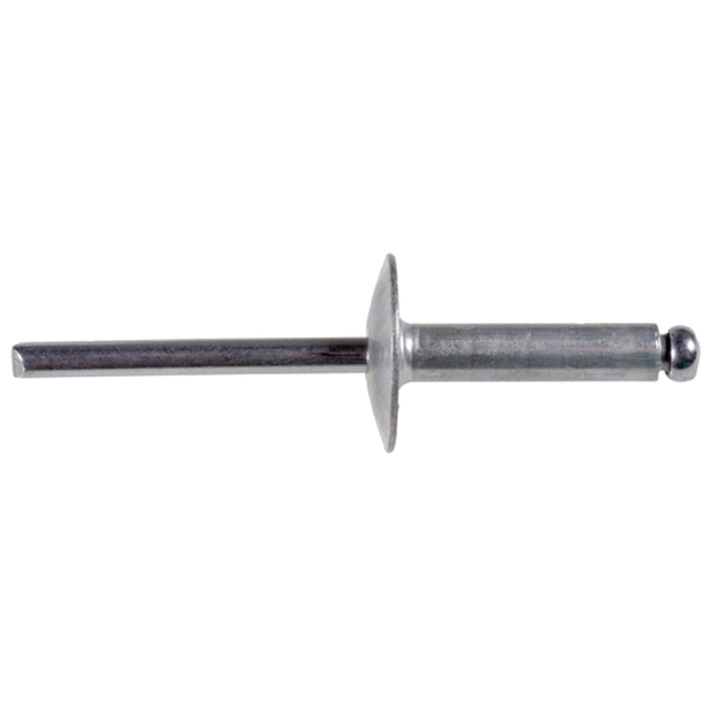 Auveco 17466 Large Flange Rivet 3/16in. Diameter 1/2in. 5/8in. Grip Aluminum/Steel