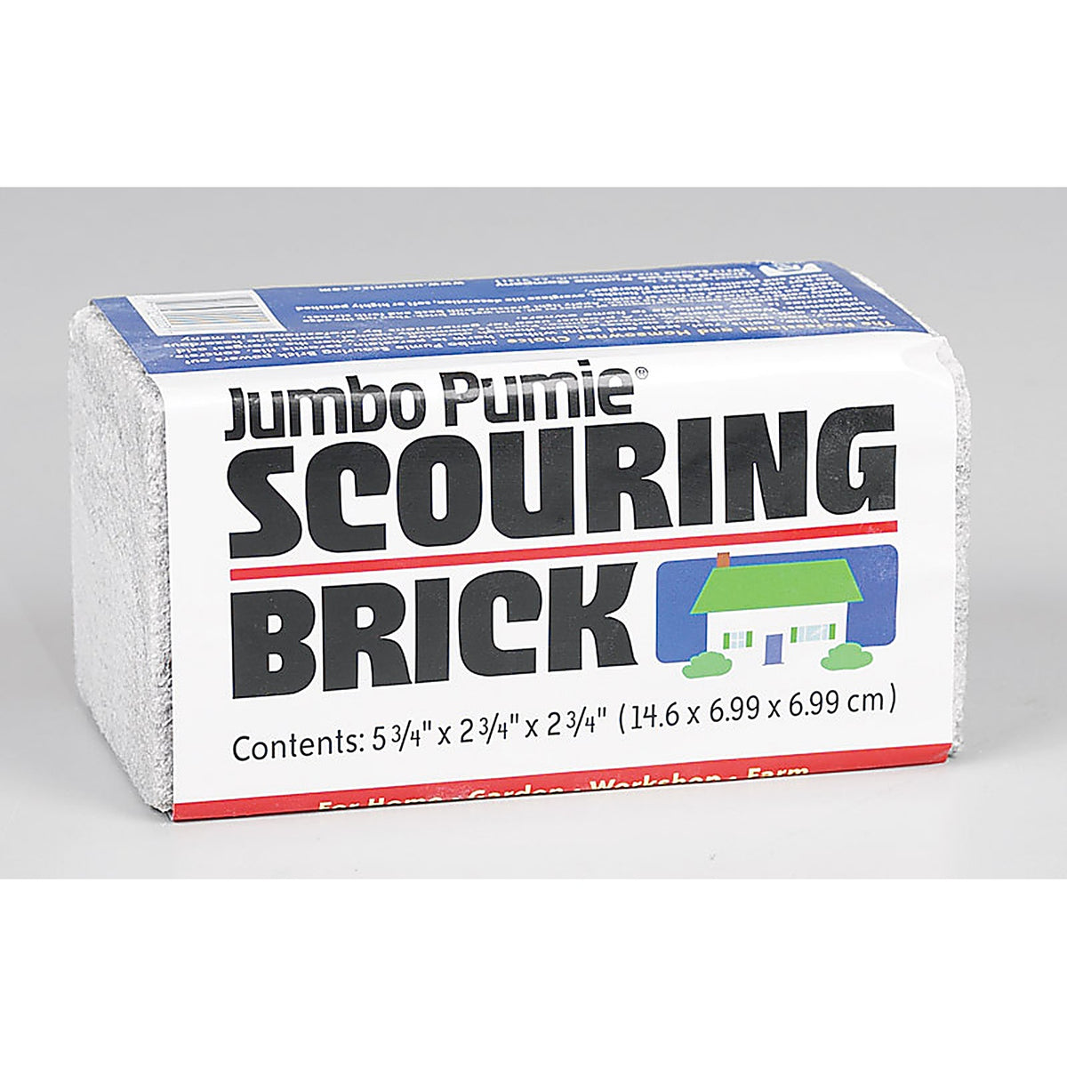 US Pumice - JPS-12 - Jumbo Pumie Heavy Duty Scouring Brick for Multi-Purpose 5-3/4 In. L 1 Pack