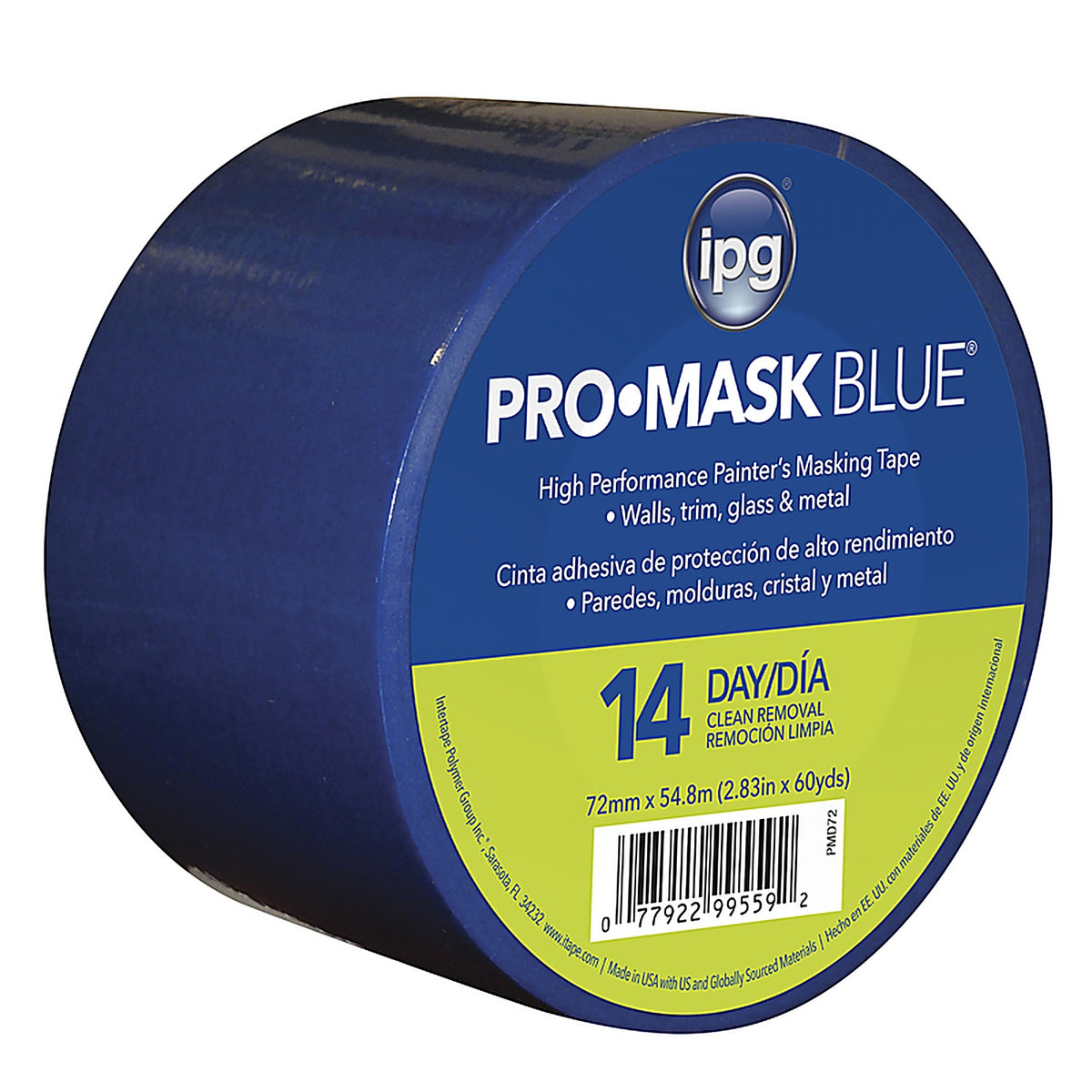 IPG - PMD72 - 2.83 In. W X 60 L Blue Medium Strength Painters Tape 1 Pack