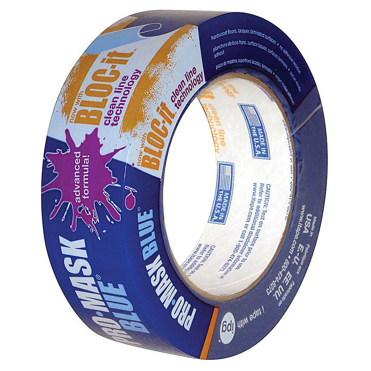 IPG 9532-1.5 Pro-Mask 1.50 in. W x 60 yd. L Blue High Strength Masking Tape 1/Pack