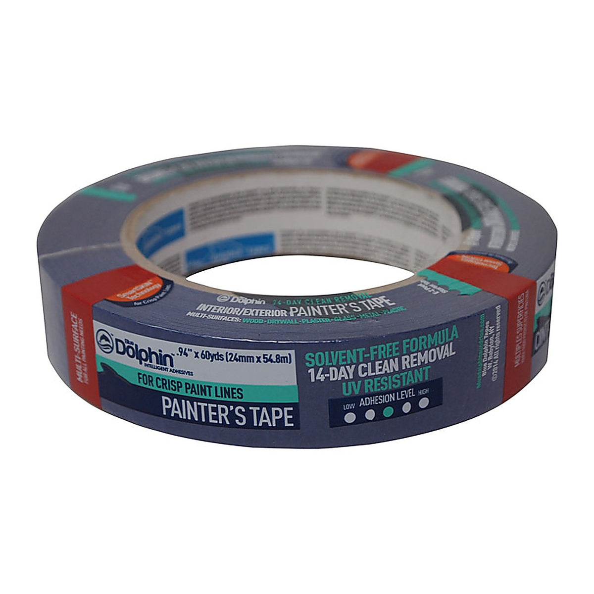 Linzer TPBDT0100 Blue Dolphin 0.94in. W x 60yd. L Blue Medium Strength Painters Tape