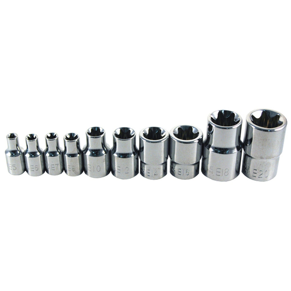 ATD 178 1/4, 3/8 and 1/2 Dr. Star Socket Set, 10 pc.