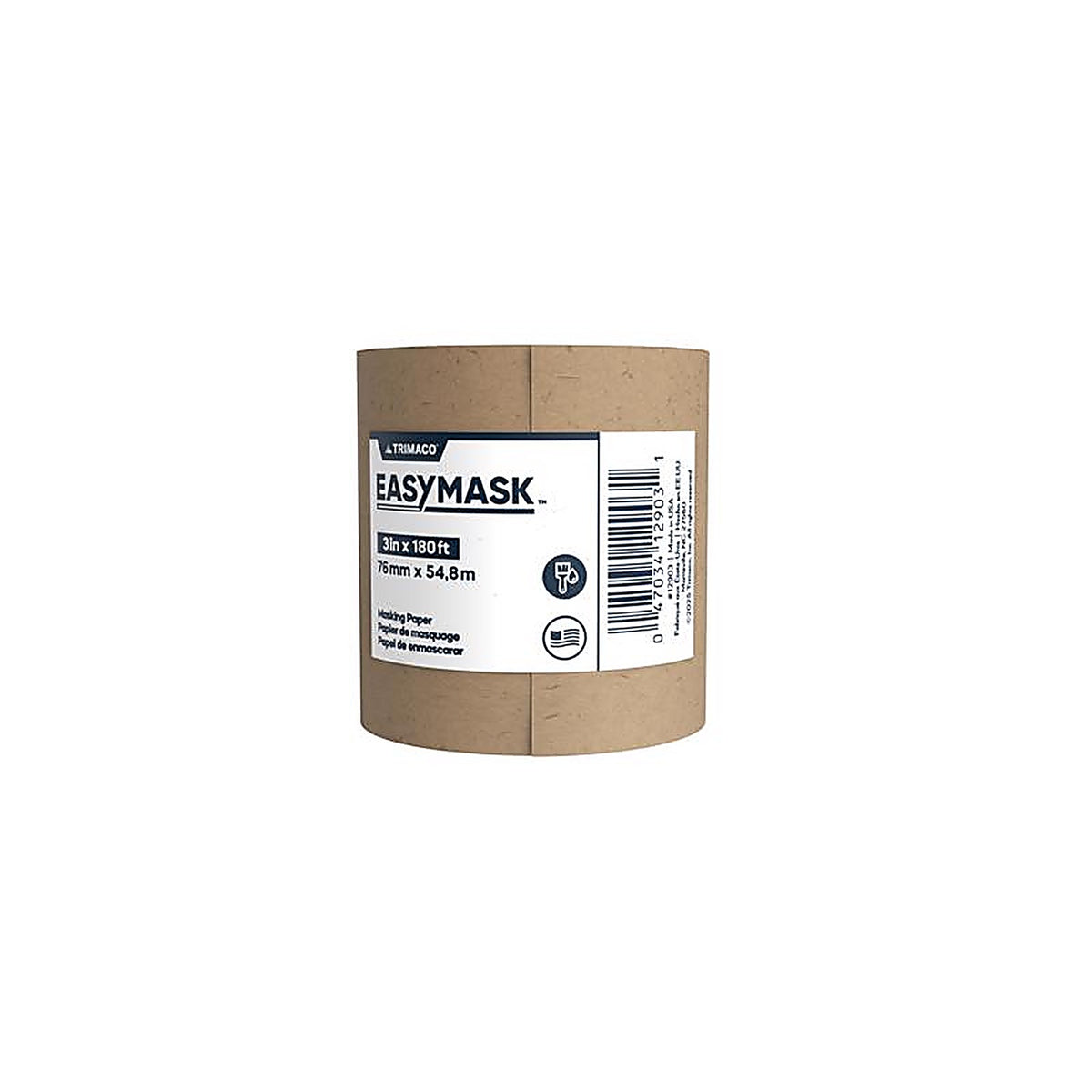 Trimaco 12903 Masking Paper 3 W x 180 ft. L Paper Brown 1