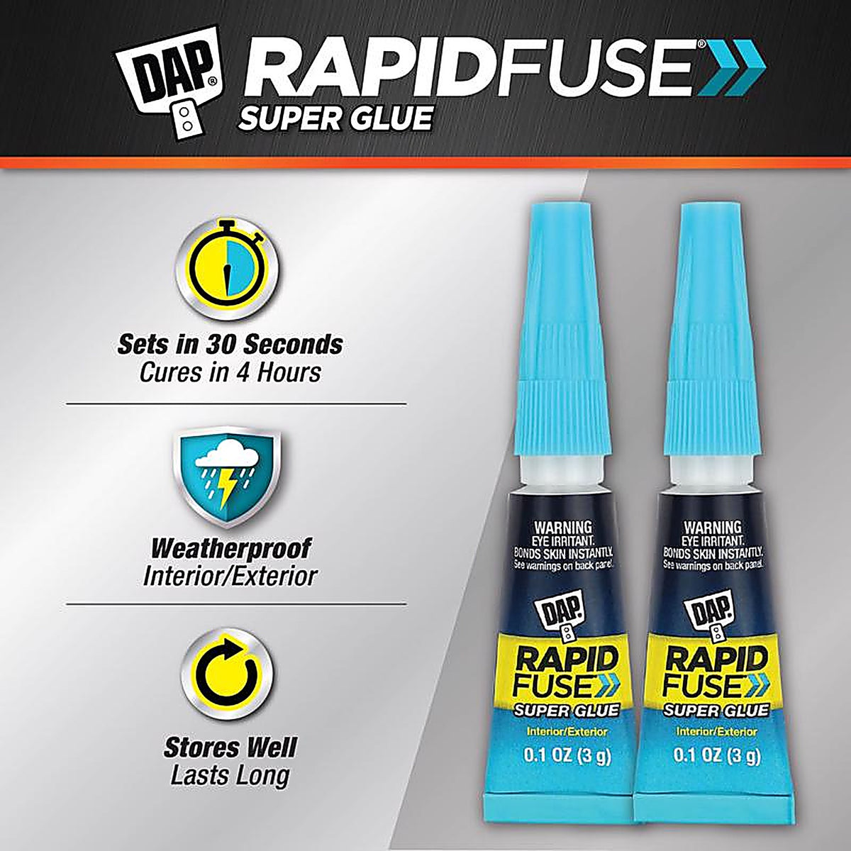 DAP 7079800158 Rapid Fuse High Strength Glue All Purpose Adhesive 2 gm