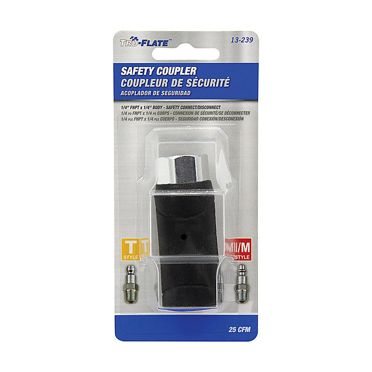 Tru-Flate 13-239 Steel Safety Coupler 1/4 in. Female 1/pc.