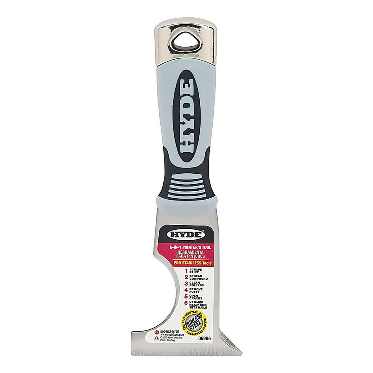 Hyde - 06986 - 2-1/2 In. W Stainless Steel 6-In-1 Painters Tool
