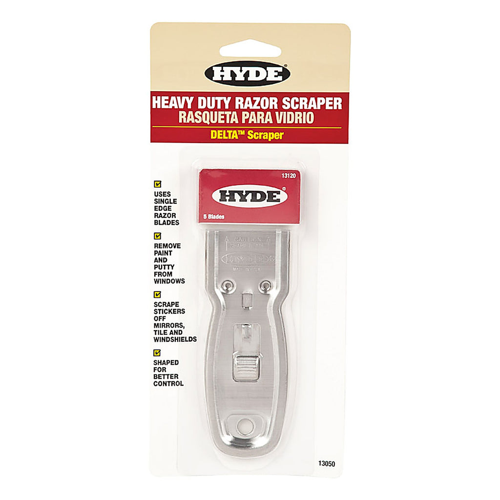 Hyde - 13050 - Delta 1-1/2 In. W Carbon Steel Single-Edge Razor Scraper