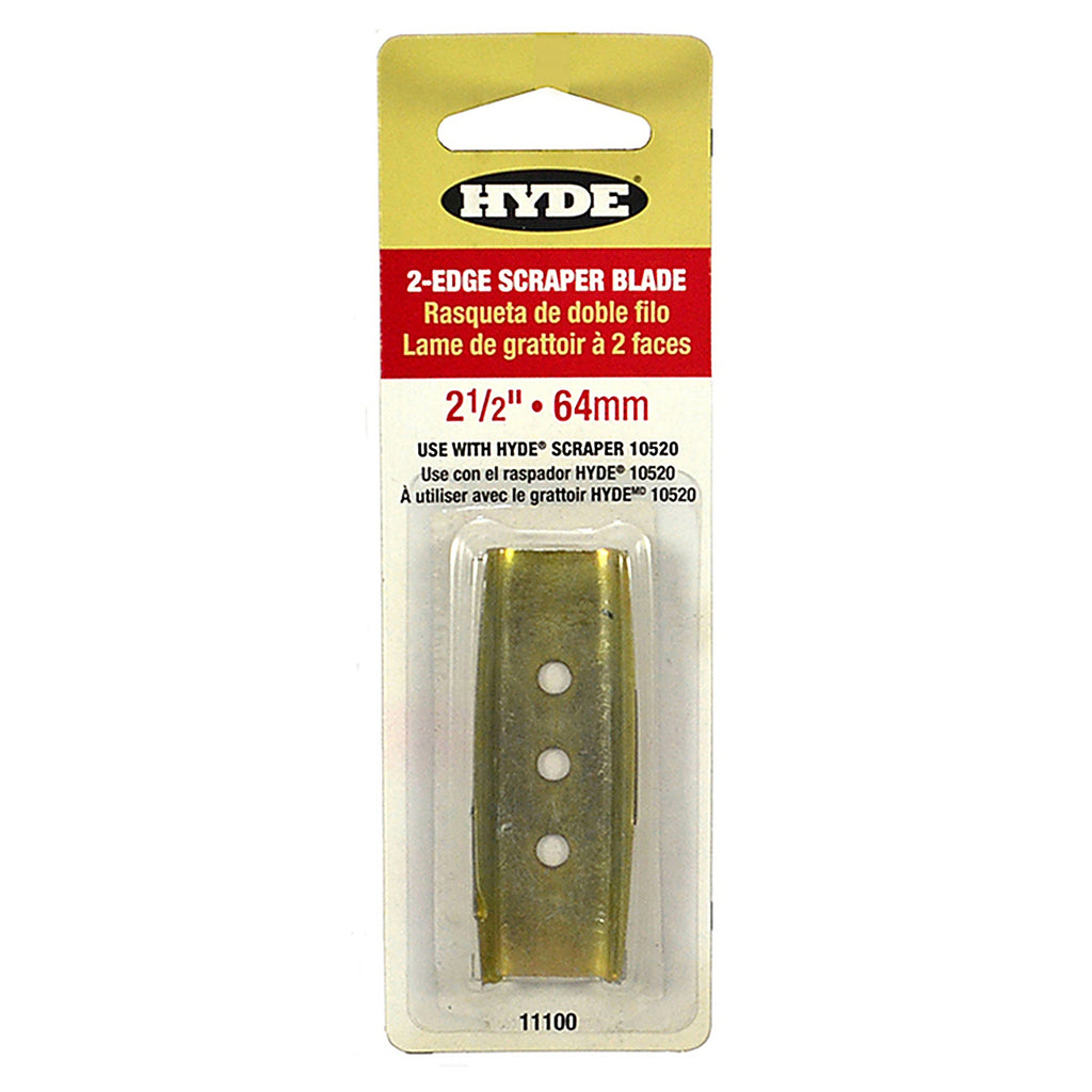 Hyde - 11100 - 2-1/2 In. W High Carbon Steel Double Edge Scraper Blade