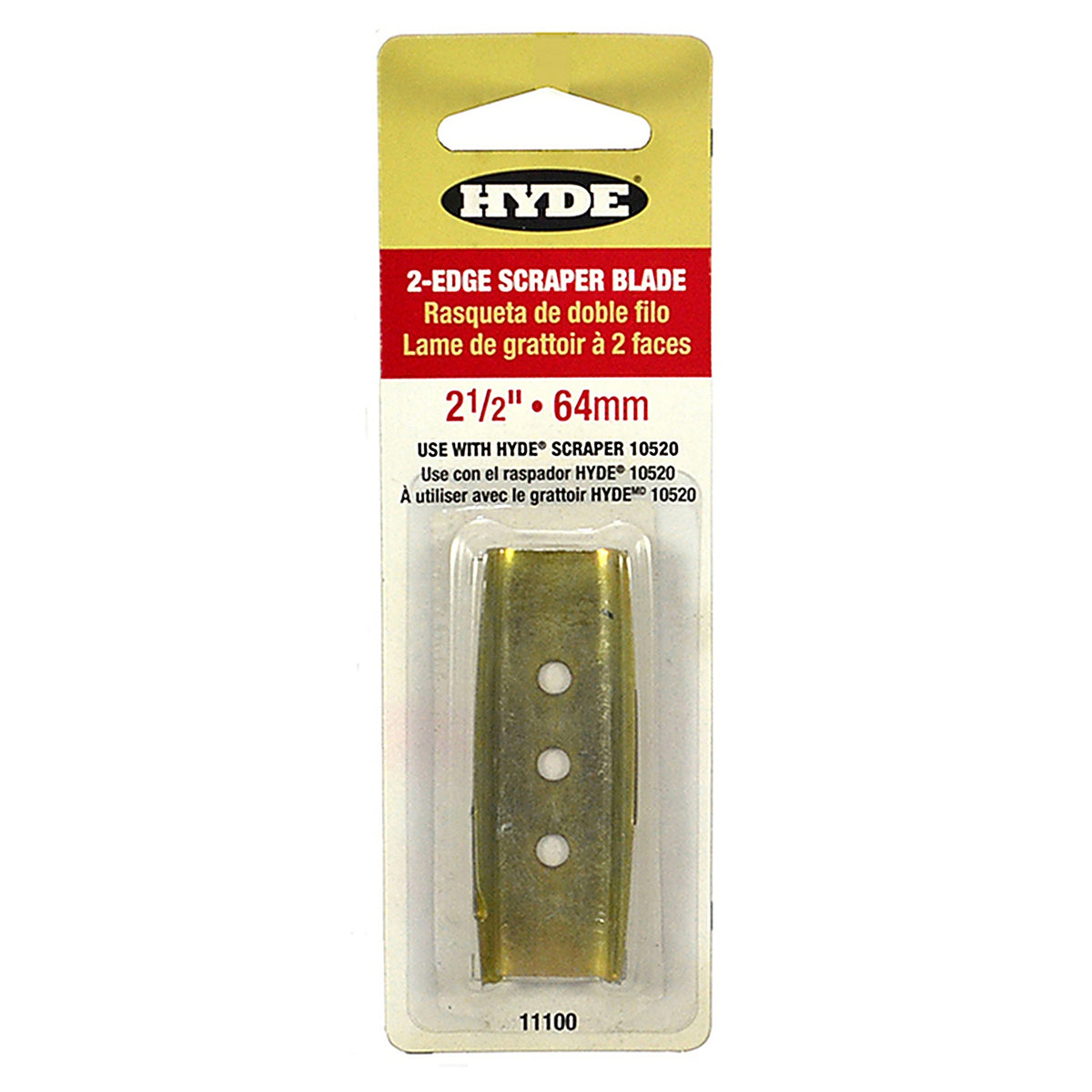 Hyde - 11100 - 2-1/2 In. W High Carbon Steel Double Edge Scraper Blade