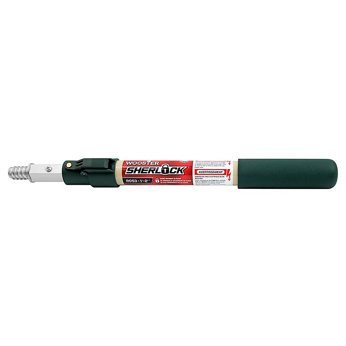 Wooster - R053 - Sherlock Telescoping 2 Ft. L X 1.86 In. D Aluminum/Fiberglass Extension Pole Beige/Green