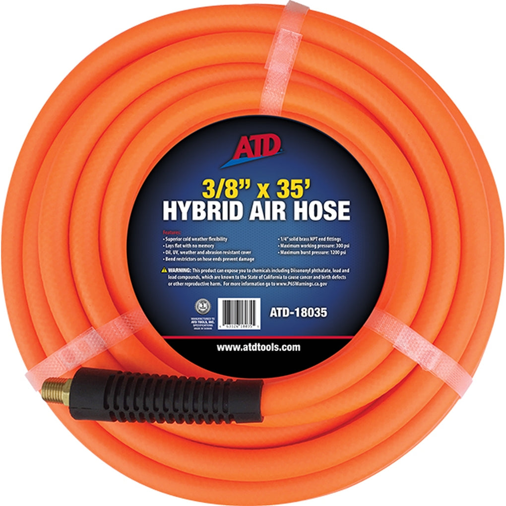 ATD 18035 3/8in. x 35 ft. Pro Hybrid Air Hose