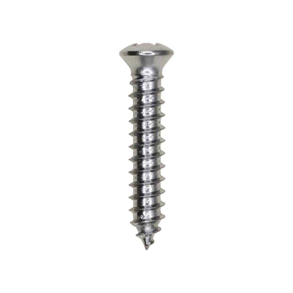Auveco 1804 Phillips Oval Tapping Screw 10 X 1in. Chrome #6 Head