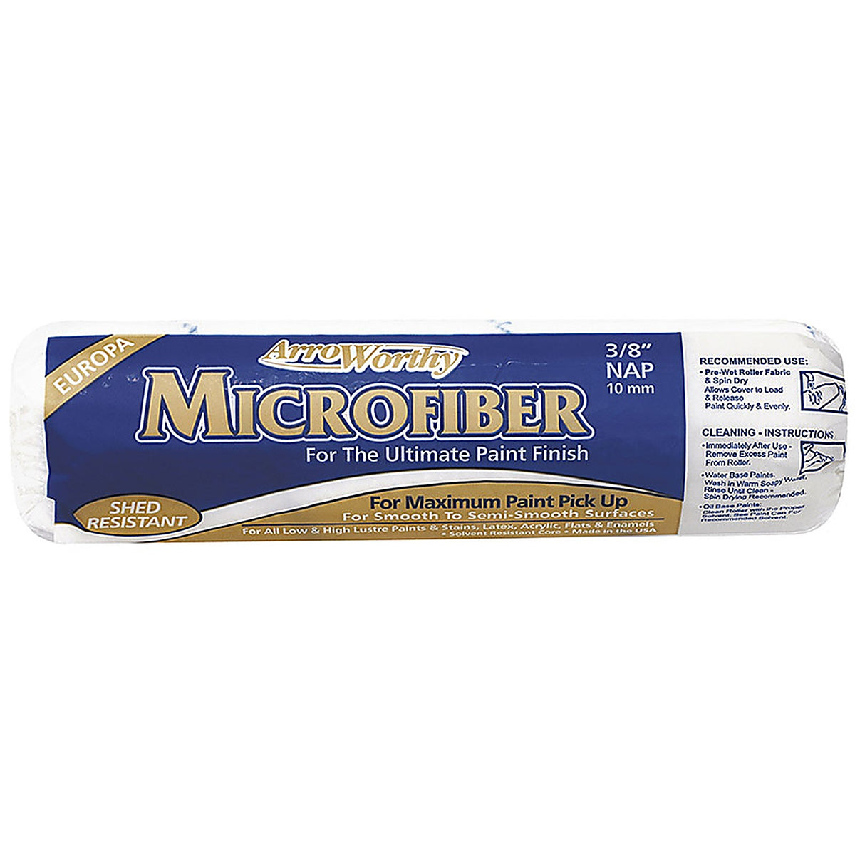 Arroworthy 14MFR3 Microfiber 14 in. W x 3/8 in. Paint Roller Cover 1/Pack