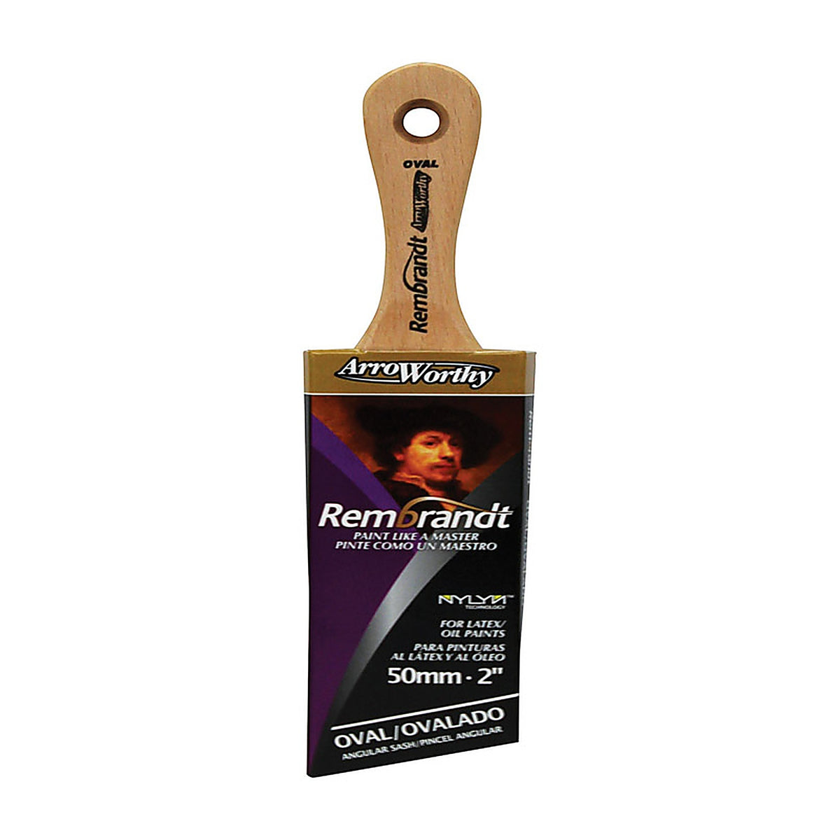 Arroworthy 64882 Rembrandt 2 in. W Semi-Oval Angle Paint Brush