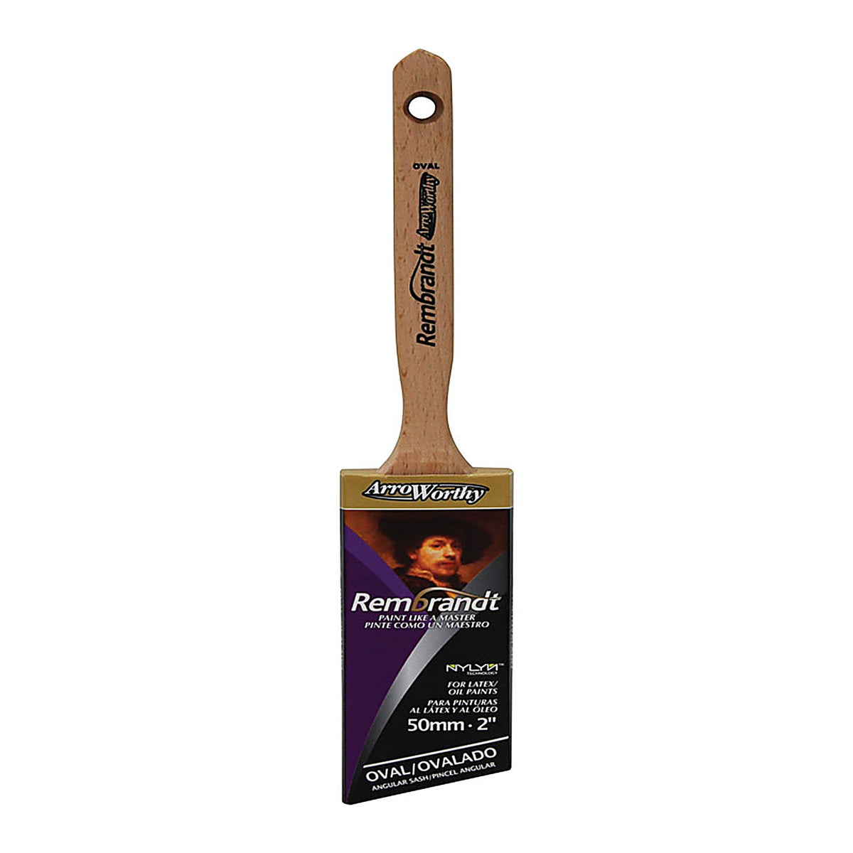 Arroworthy 64202 Rembrandt 2 in. W Semi-Oval Angle Paint Brush