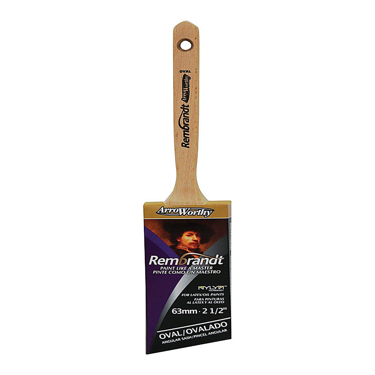 Arroworthy 64202-1/2 Rembrandt 2-1/2 in. W Semi-Oval Angle Paint Brush