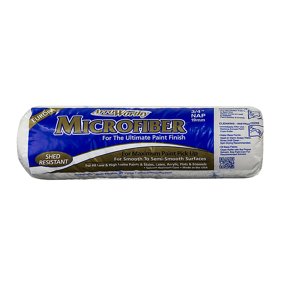 ArroWorthy - 9MFR6 0900 - Microfiber 9 In. W X 3/4 In. Paint Roller Cover 1 Pack