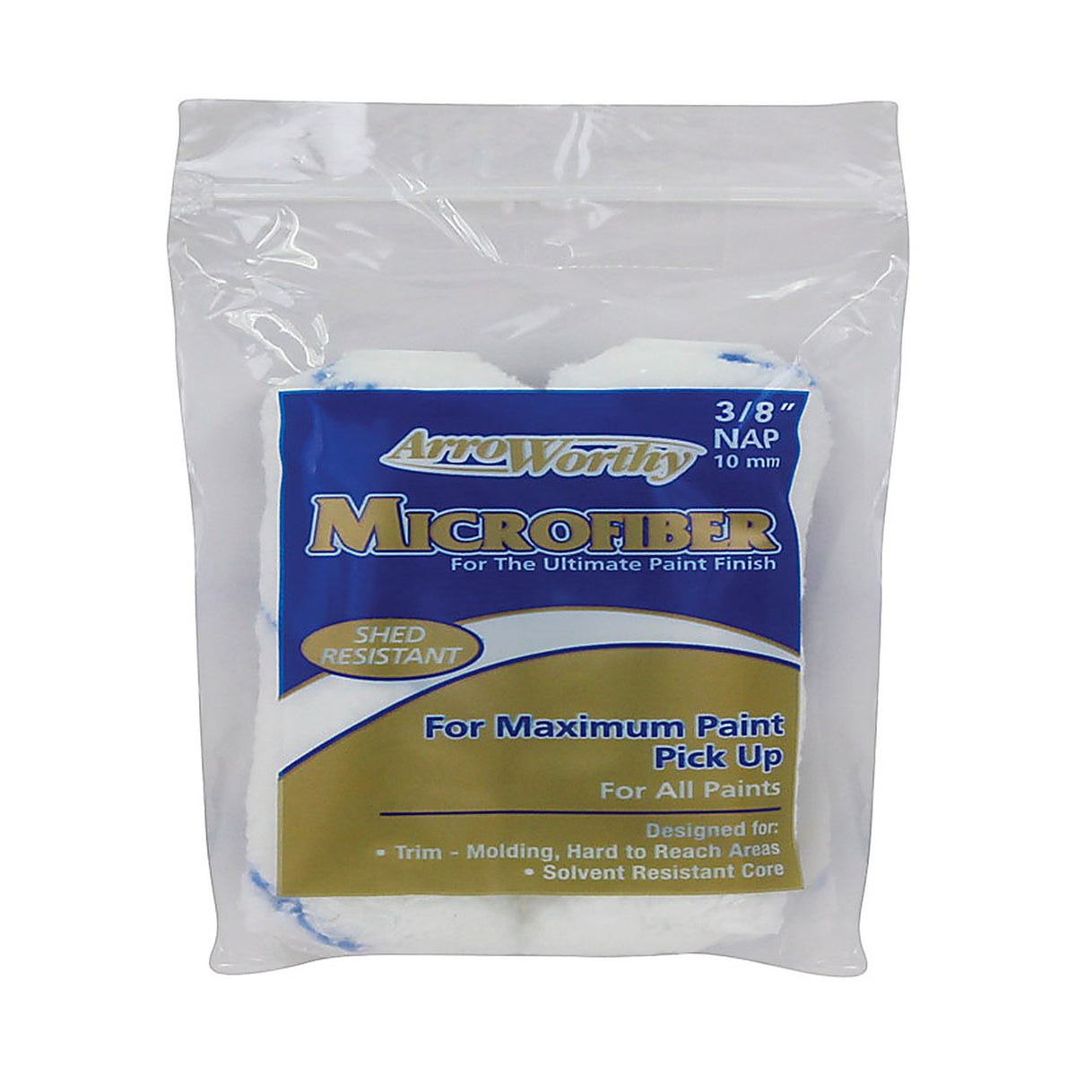 ArroWorthy - 4-MFR3T/P 0400 - Microfiber 4 In. W X 3/8 In. Mini Paint Roller Cover 2 Pack