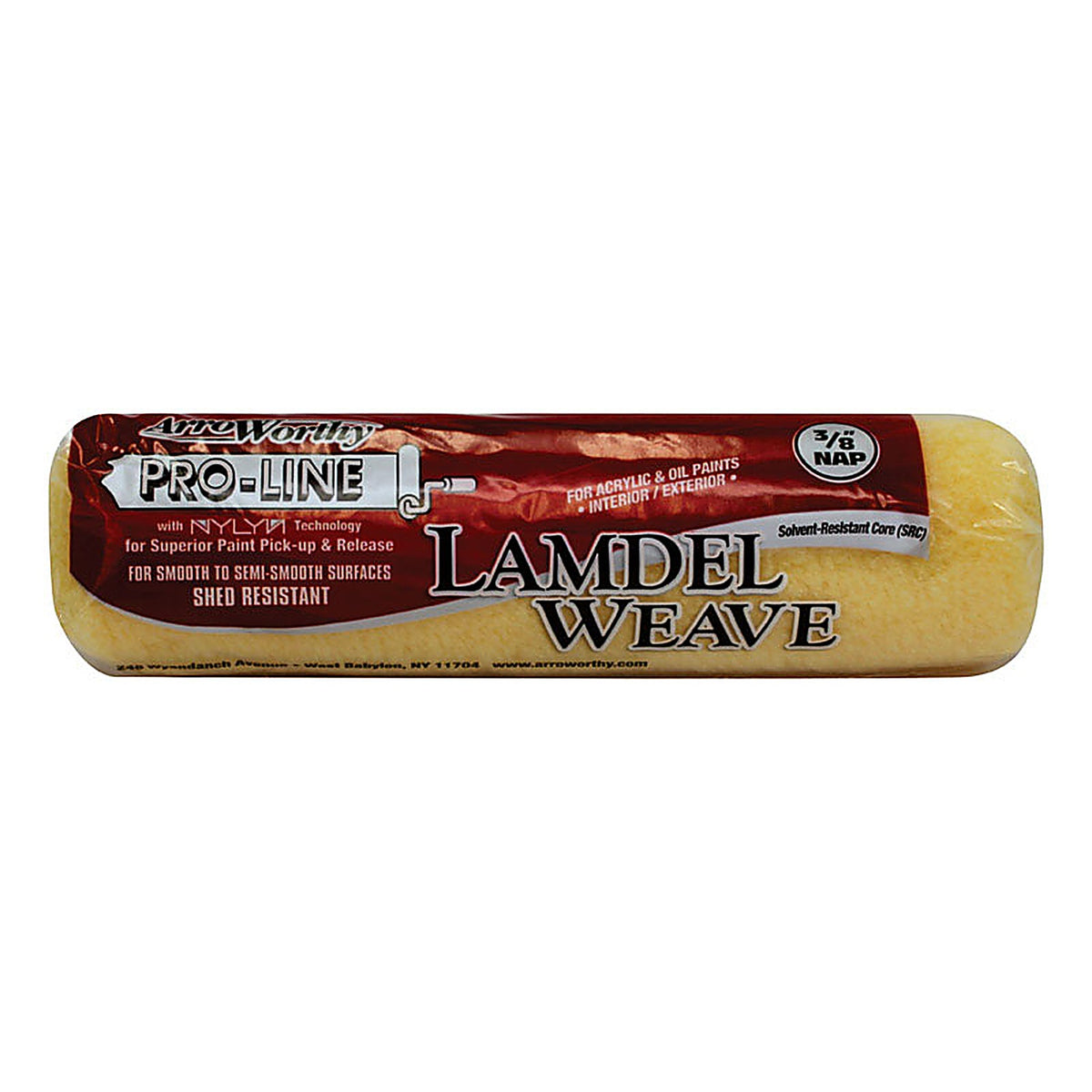 Arroworthy 9FLD3 Pro-Line Lamdel Weave Polyester 9 in. W x 3/8 in. Paint Roller Cover 1/Pack