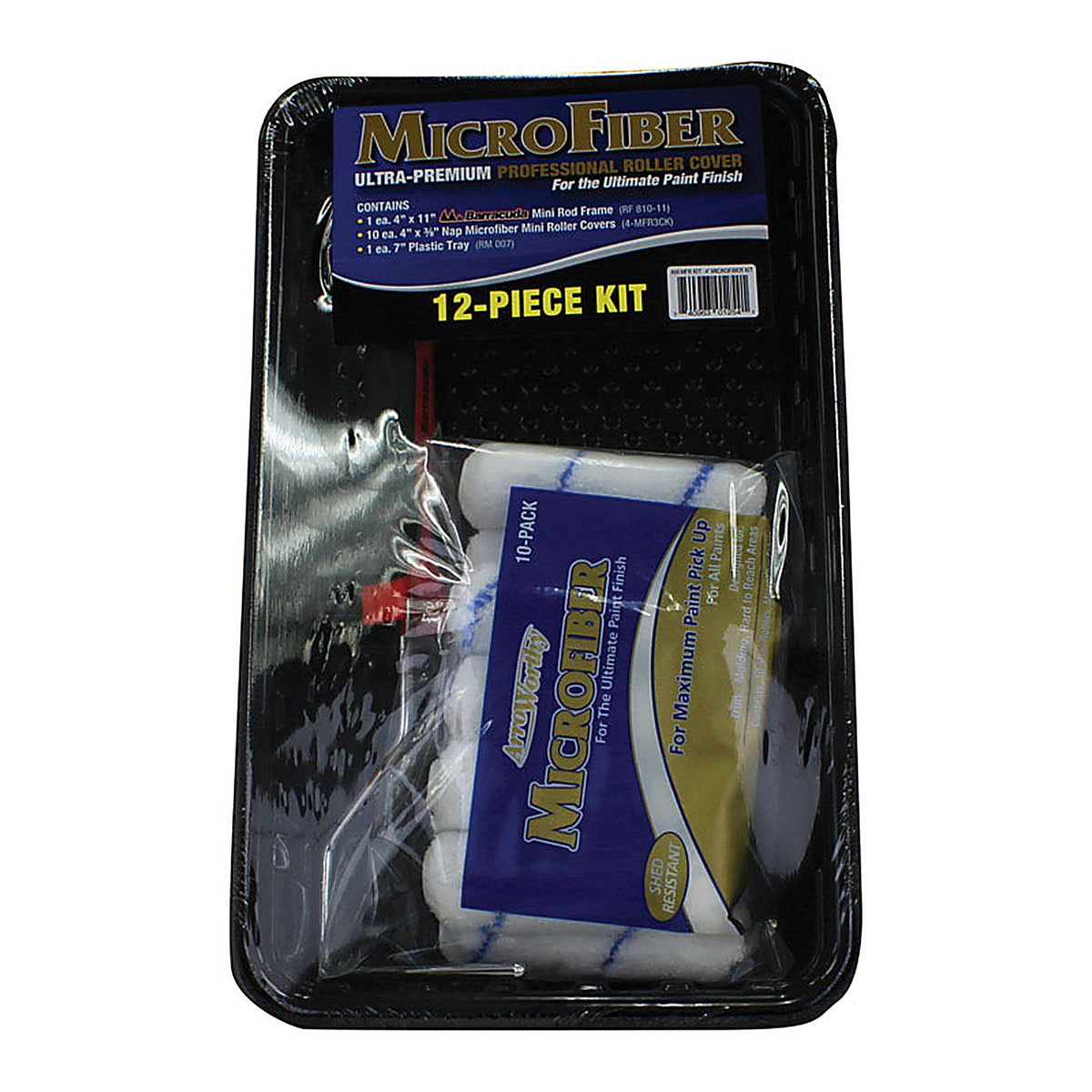 ArroWorthy - AW MFR KIT 0400 - Microfiber 4 In. W Paint Brush/Roller Cover Kit 12 Pack