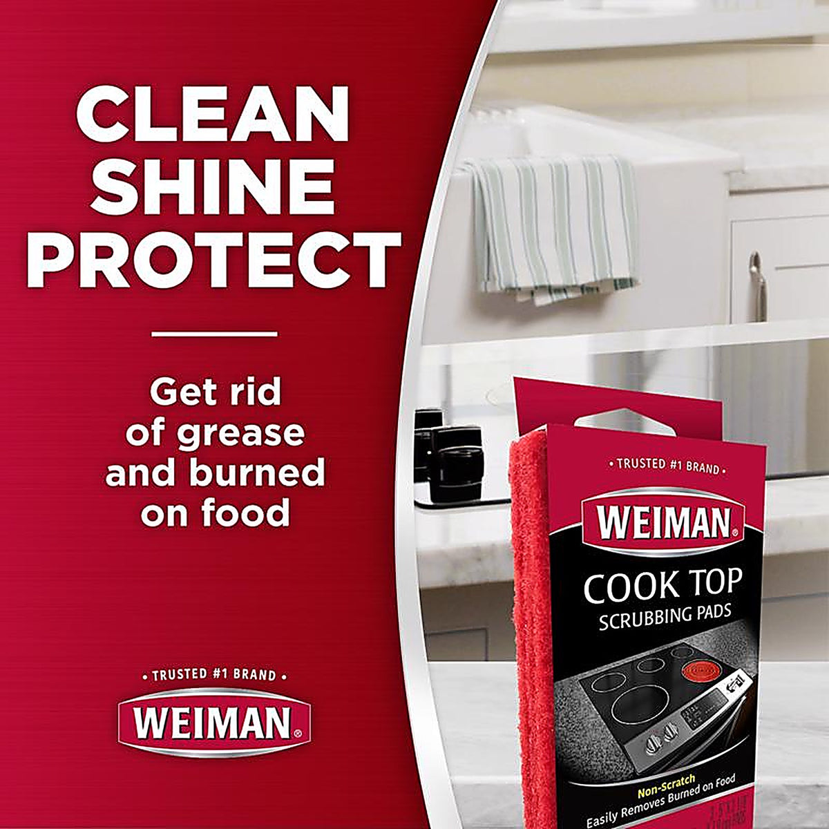 Weiman - 98A - No Scent Cooktop Cleaner Starter Kit 1 Box Sponge
