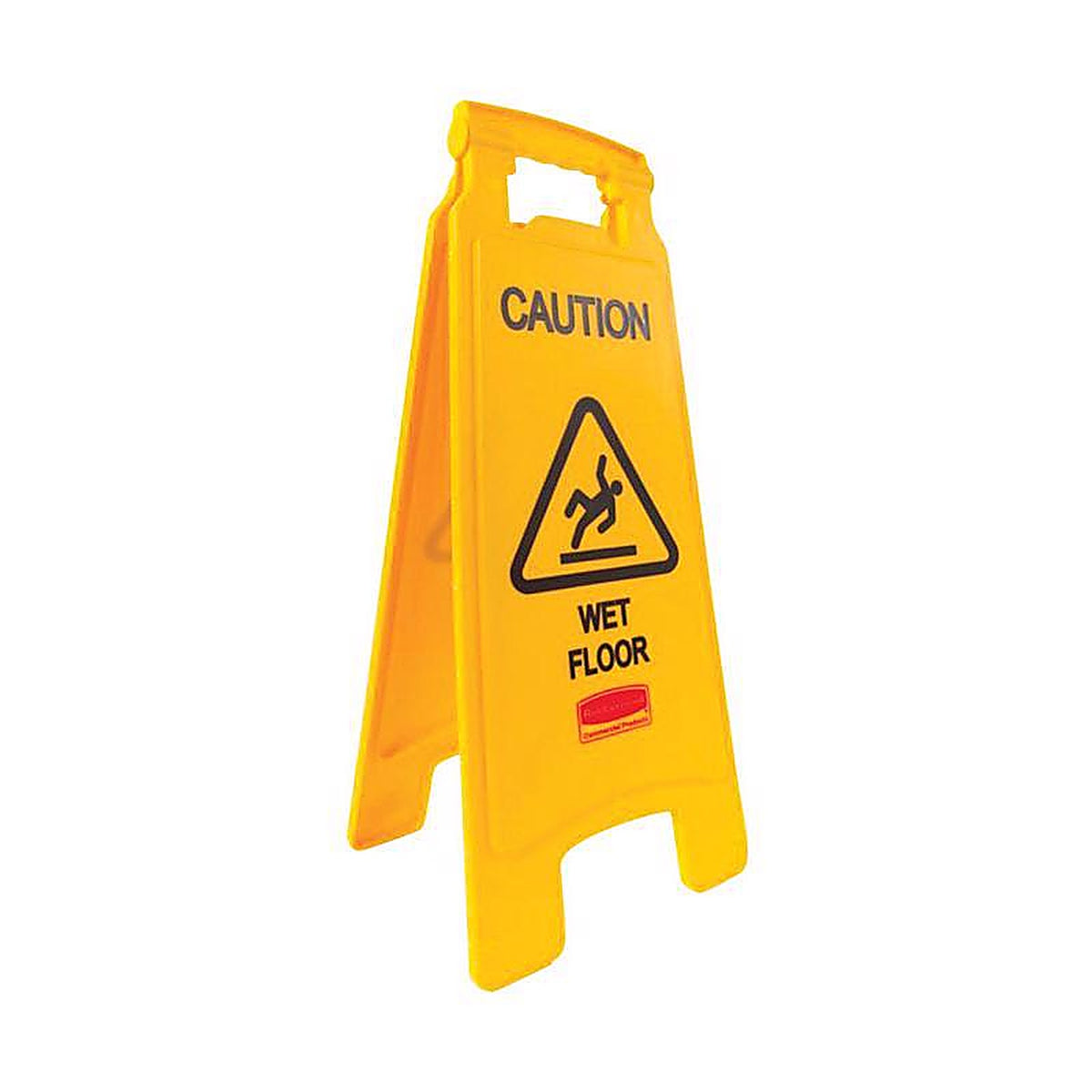 Rubbermaid 611277YEL English Yellow Caution Easel Floor Sign 25 in. H X 11 in. W