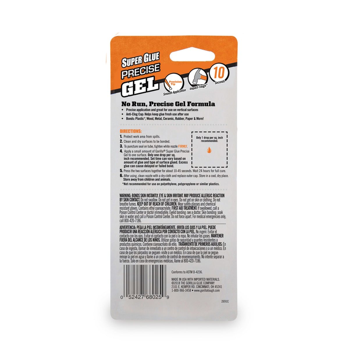 Gorilla 6802502 High Strength Super Glue 15 gm