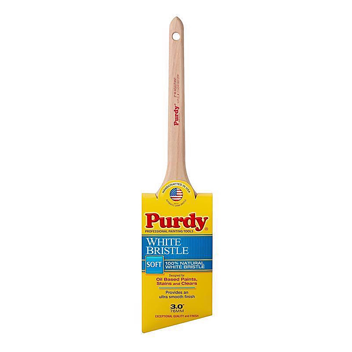 Purdy - 145024430 - White Bristle Adjutant 3 In. Soft Angle Trim Paint Brush
