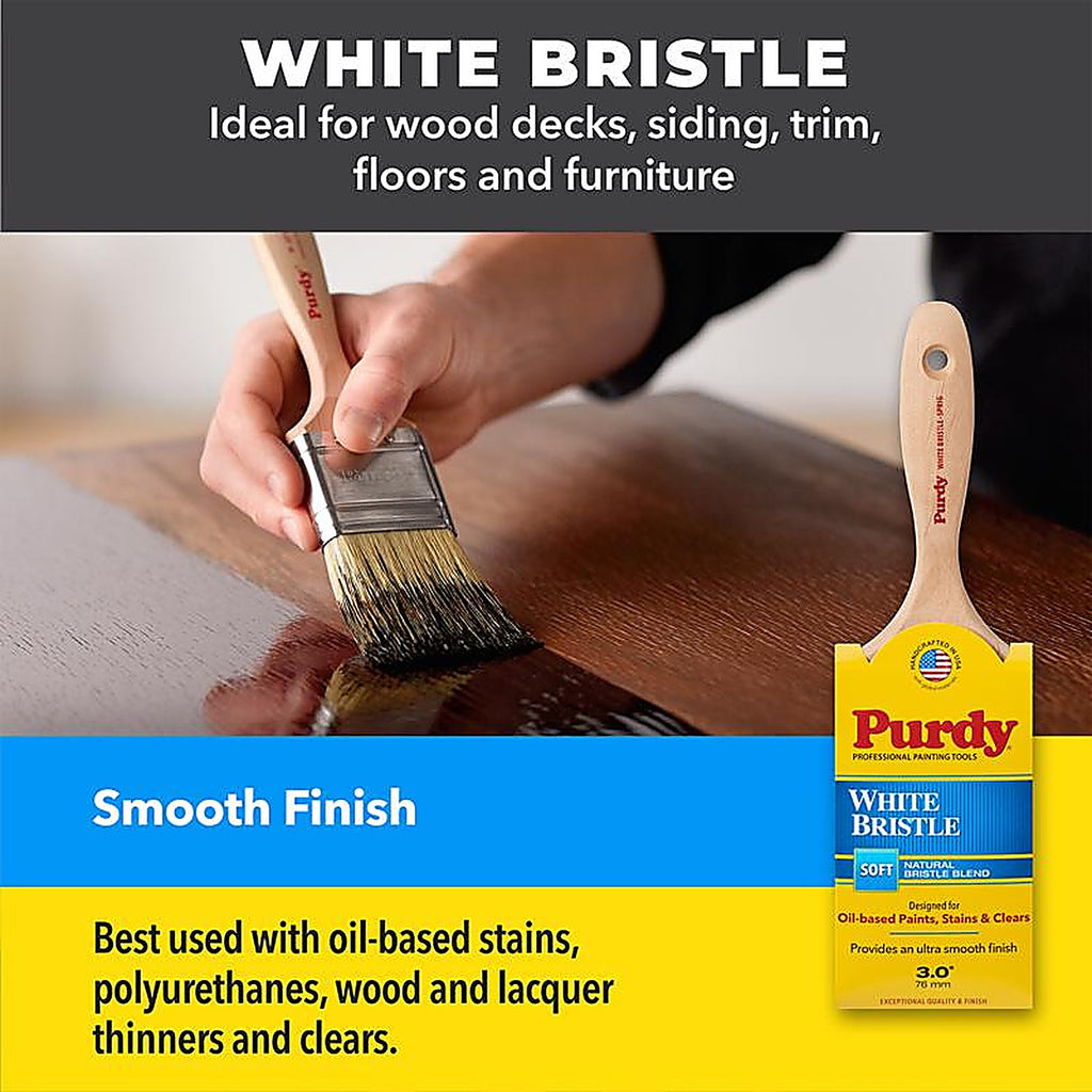 Purdy - 145024430 - White Bristle Adjutant 3 In. Soft Angle Trim Paint Brush