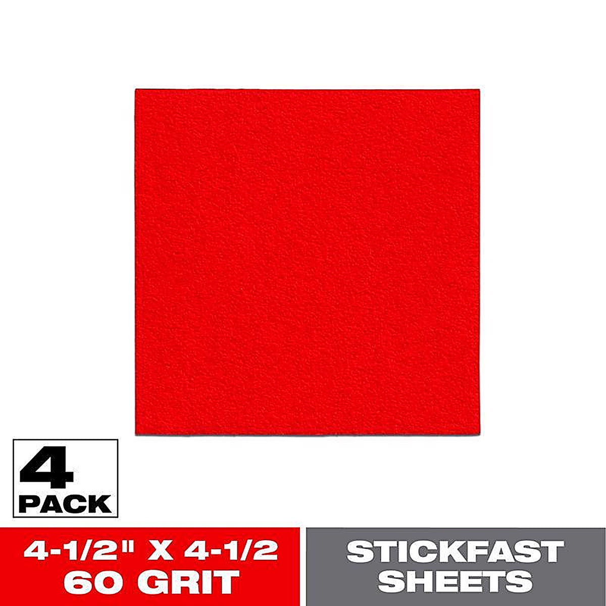 Diablo DCS045060P04G StickFast 4-1/2 in. L X 4-1/2 in. W 60 Grit Aluminum Oxide Sanding Sheet 4 pk